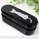 猫山さん スリム2段ランチボックス ブラック