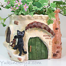 ミニヨン ビレッジ 4号ポット 黒猫とランタン