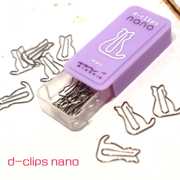 猫型 D−CLIPSディークリップス nanoナノ ケース入り【デザインフィル・ミドリカンパニー】