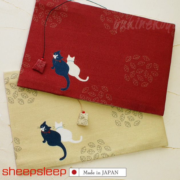 猫柄 文庫本ブックカバー お気に入りの場所 sheepsleep 手作り 日本製
