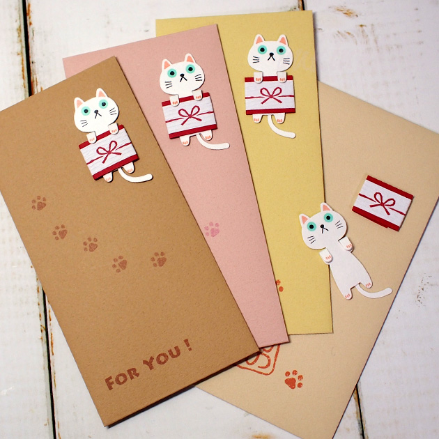 【猫の熨斗袋】のし猫 (猫のお腹にヒミツのメッセージが書けるにゃ)1枚入り