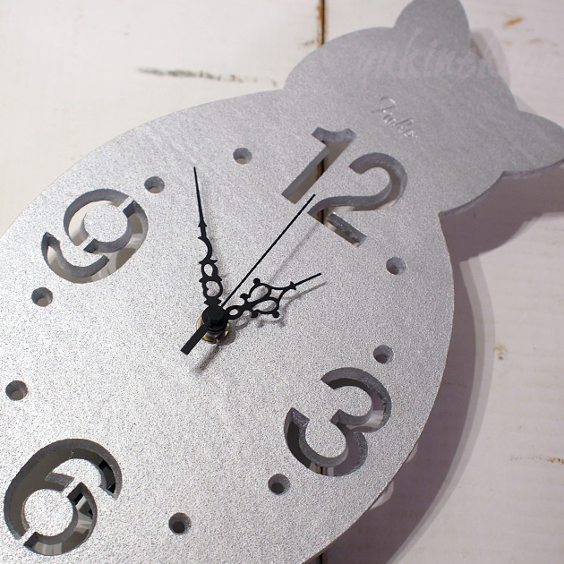 壁掛け時計 クロック かけ時計 ． 猫柄 振り時計7Z 猫の壁掛け時計