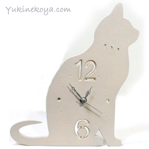 猫の壁掛け兼用置き時計 シェードクロック