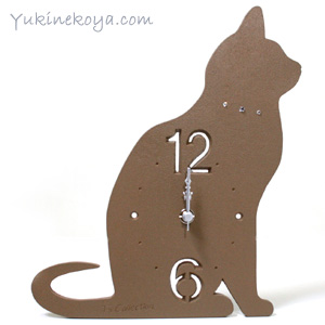 猫の壁掛け兼用置き時計 シェードクロック