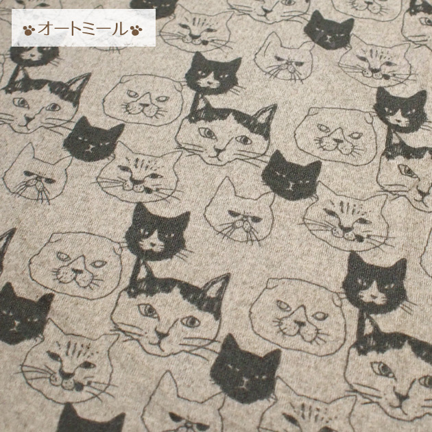 猫柄ワンピース 【PORINA ラグランワンピース ネコフェイス】::猫雑貨・猫グッズのお店－雪猫屋－