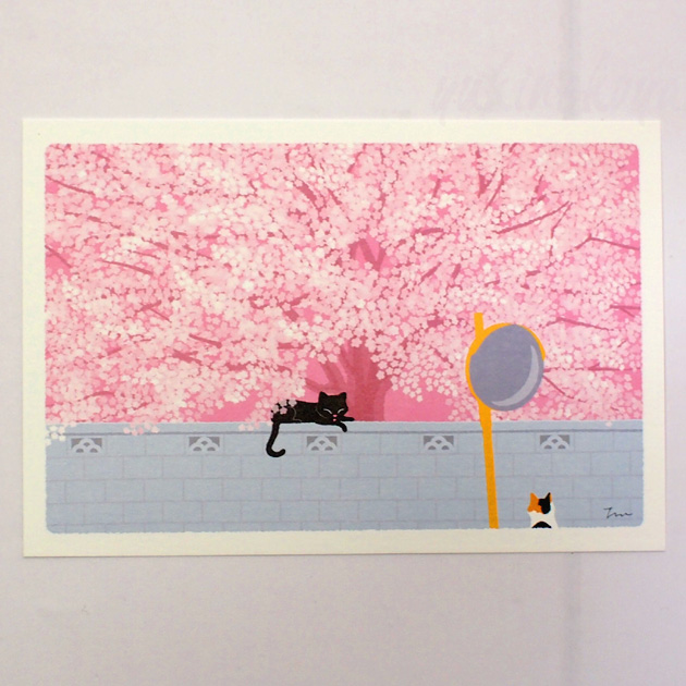 �y�L�̃|�X�g�J�[�h�z���т˂��@���̖؂̉��Łi�X�r���E����Ƃ��̂�j�i���L�E�O�єL�j