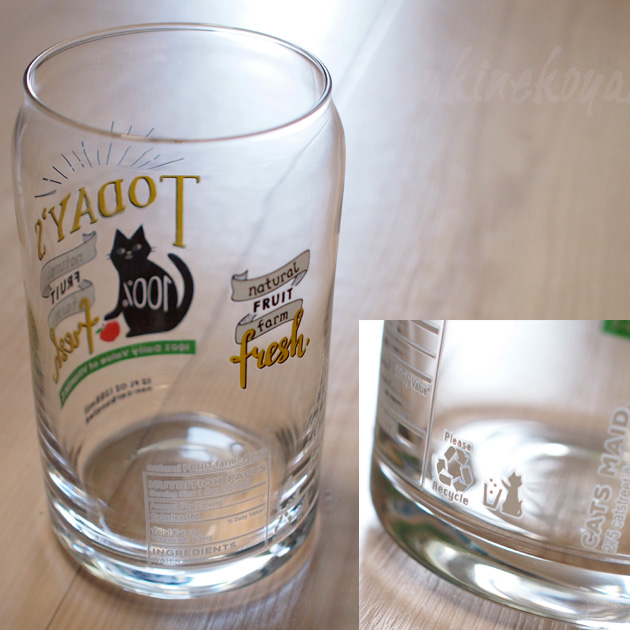 【猫のタンブラー・コップ】缶ビール型グラス ドリンキーグラス キャット★デコレ(DECOLE)