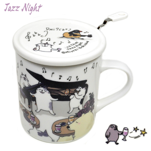 吉沢深雪 Cat Chips Jazz Night（ジャズナイト）ハーブマグカップ::猫