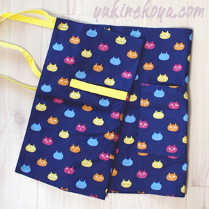 「ネコマンジュウ」いたずら猫 ギャルソンエプロン【ネコマンドロップ】